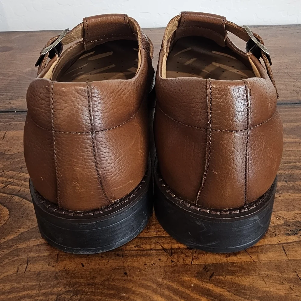 Flag Ltd Mens Brown Leather Fisherman Sandals Loafer Shoes Size 10, 11 & 13 NWOB